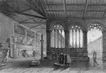 Campo Santo, Pisa, grabado por Edward Finden
